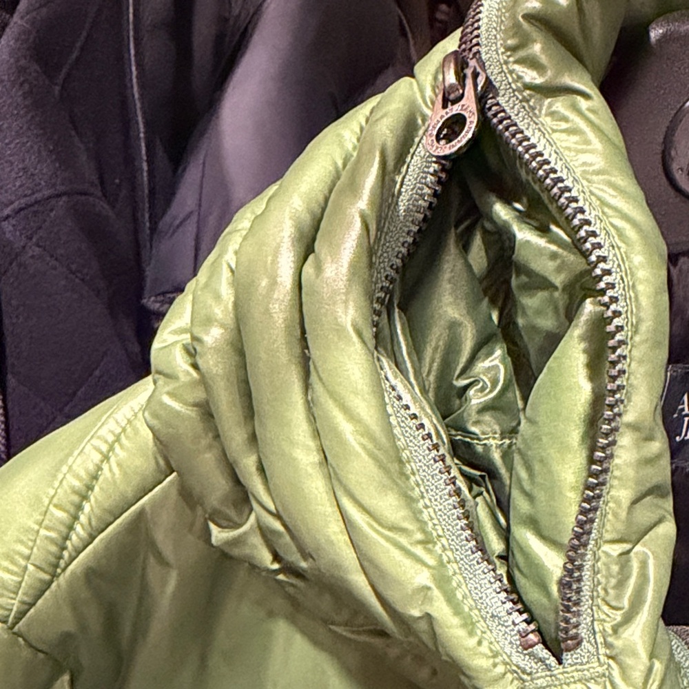 Armani Jeans Green Puffer Jacket - Picture 3 of 8